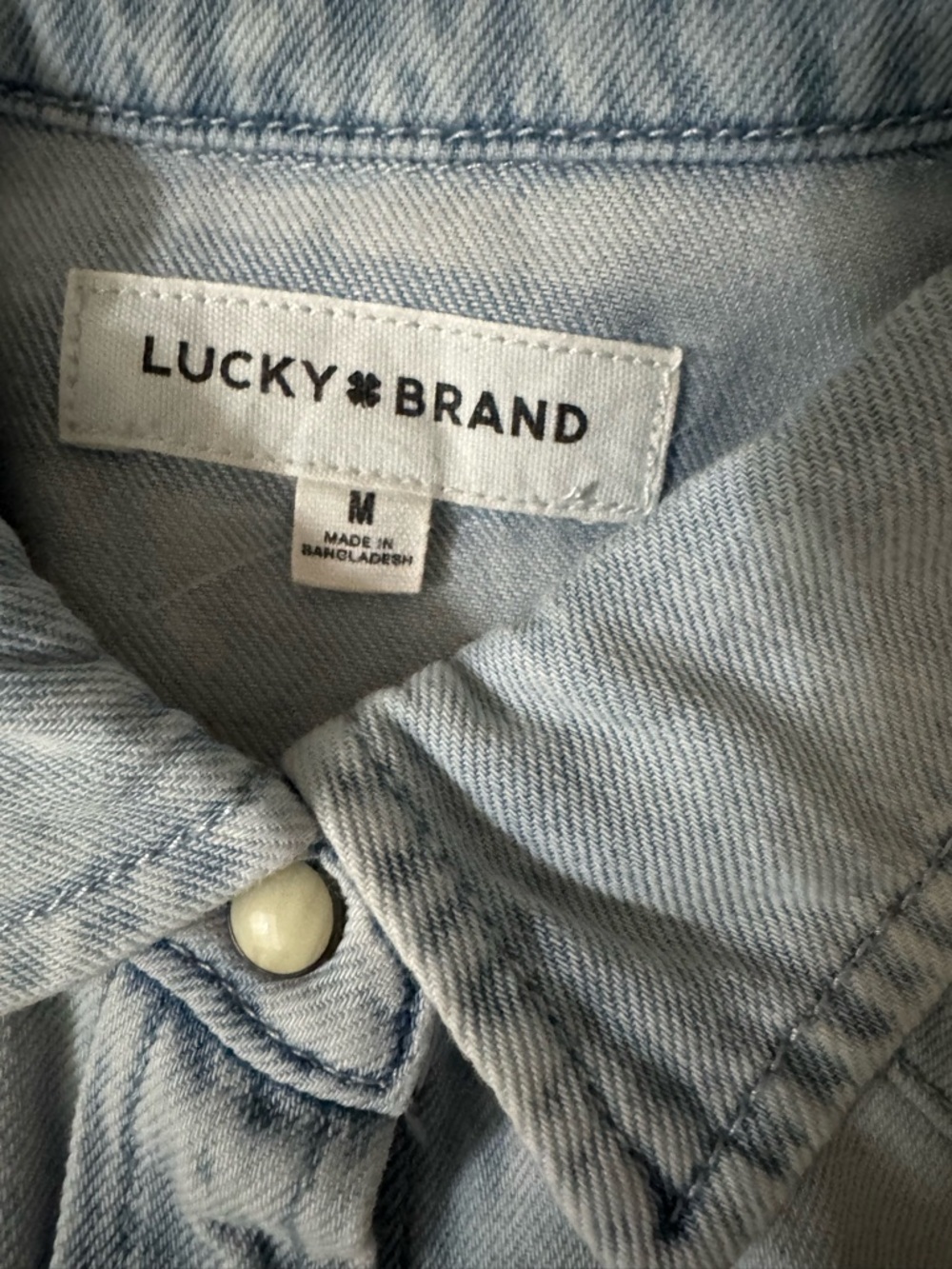 Lucky Brand Light Blue Denim Button-Down Shirt for Women - Picture 9 of 9